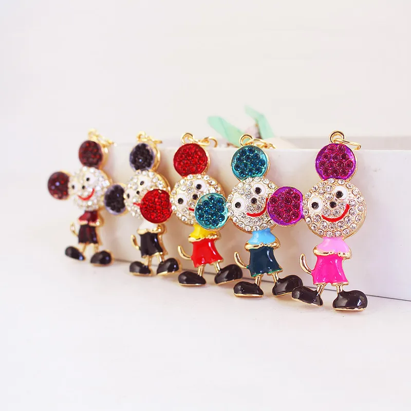 1 Piece Cute Artistic Animal Alloy Inlay Rhinestones Keychain