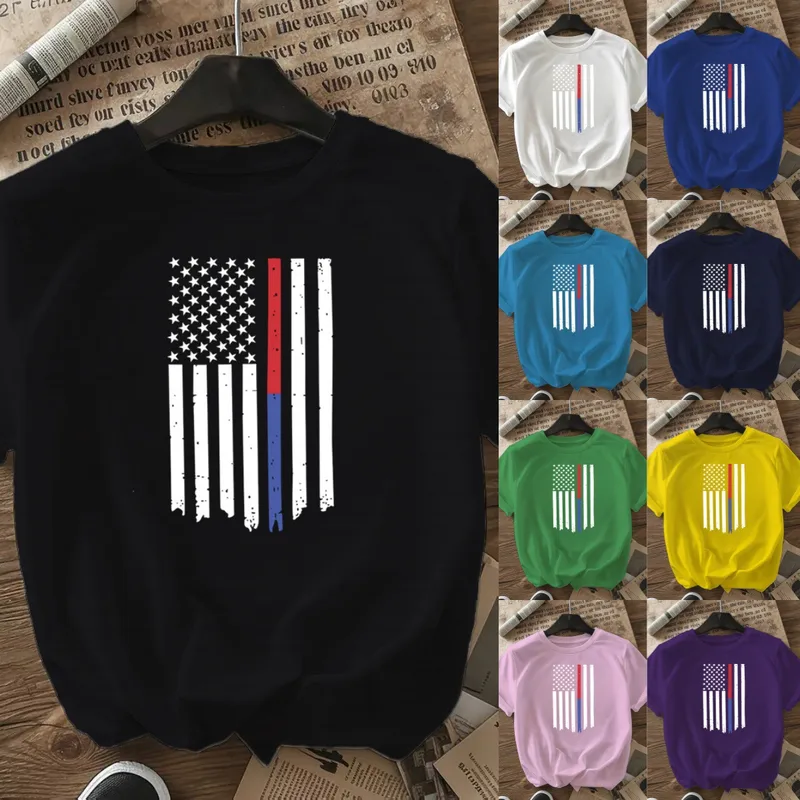 Women's T-shirt Short Sleeve T-Shirts Casual Star Stripe