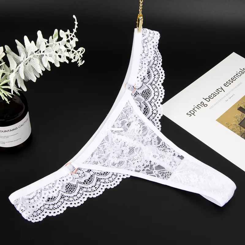 Lace Low Waist Thong Panties