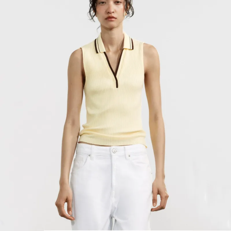 Women's T-shirt Sleeveless Sweaters & Cardigans Elegant Solid Color
