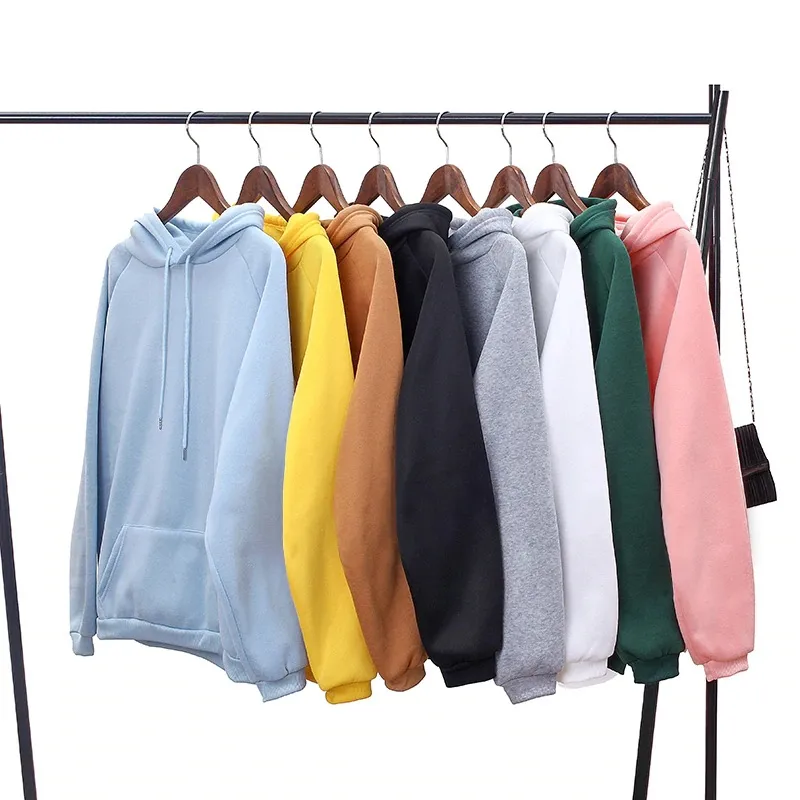 Autumn And Winter Long Sleeve Hooded Women's  Simple Casual Solid Color Women's Wear