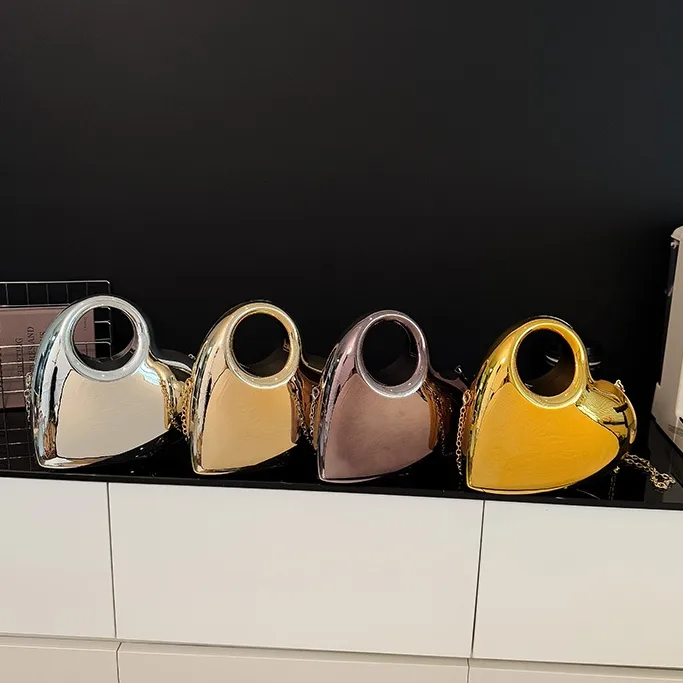 New Acrylic Bag Women's Crossbody Box Bag Stone Bag Banquet Summer High-end Peach Heart Evening Bag