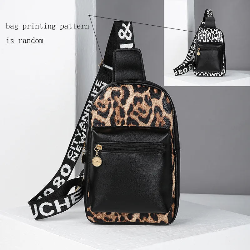 Fashion Trend  Leopard Print Sports Crossbody Chest Bag  Wholesale Bag