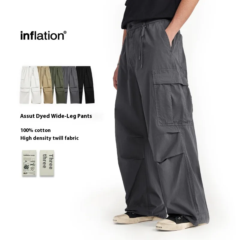 Jie Zhan Men's Wear | Regarments Washed Wide Leg Crane Pants  Spring And Summer New Asut Dye Street Loose Leisure