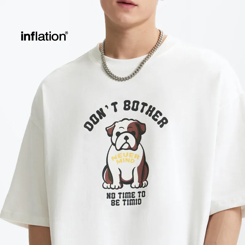 Jie Zhan Men's Wear | Fa Dou Fun Printed T-shirt  Spring/Summer New American Retro Heavy Casual Short Sleeve