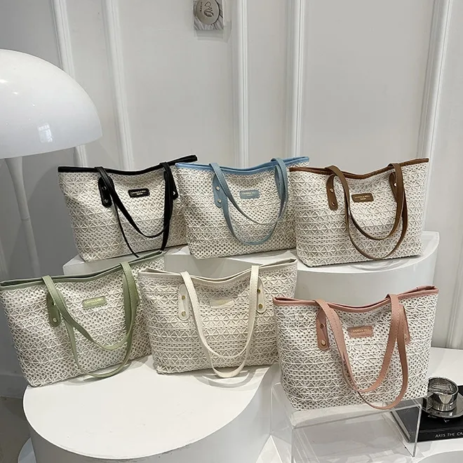 New Casual Beautiful Atmosphere Simple Large Capacity Portable Tote Bag Commuter All-match One-shoulder Underarm Bag For Women