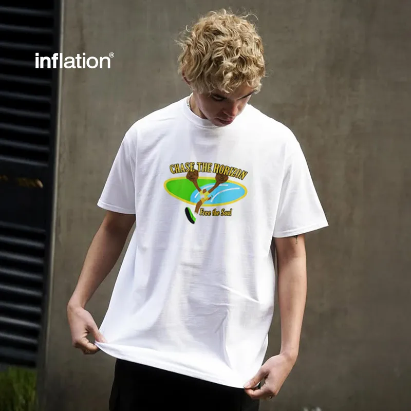 Jie Zhan Men's Wear | COOLMAX Creative Track And Field Printed T-shirt  Spring/Summer New American Street Quick-drying Short Sleeve