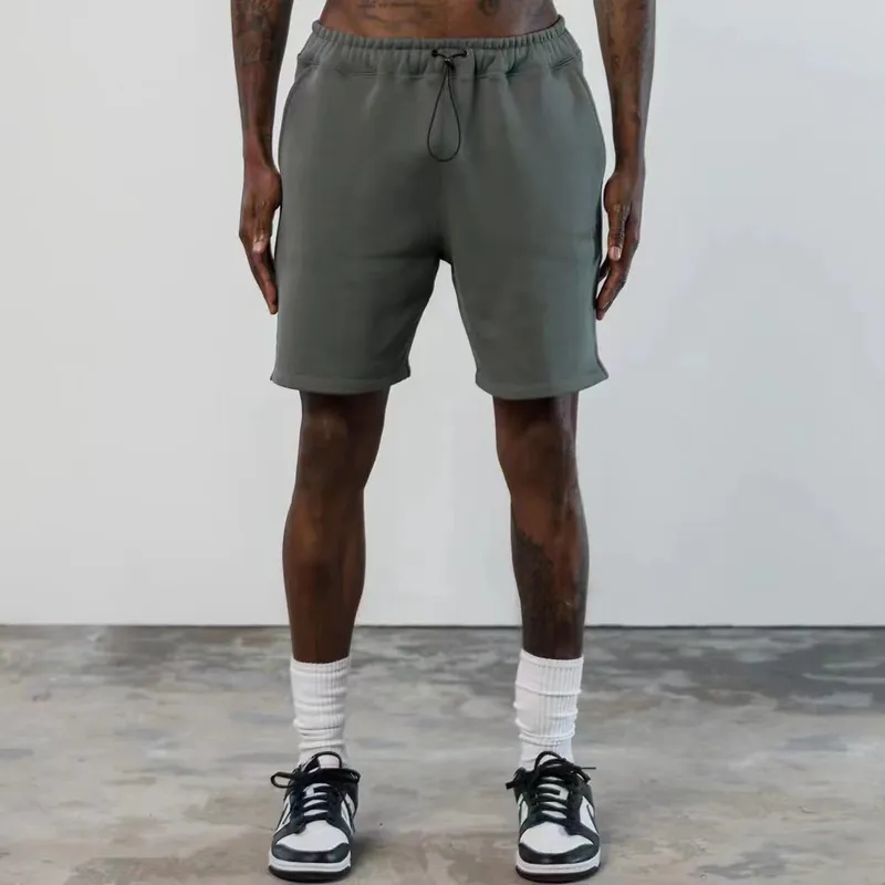 Adults Men's Club Gym Outdoor Simple Style Solid Color Knee Length