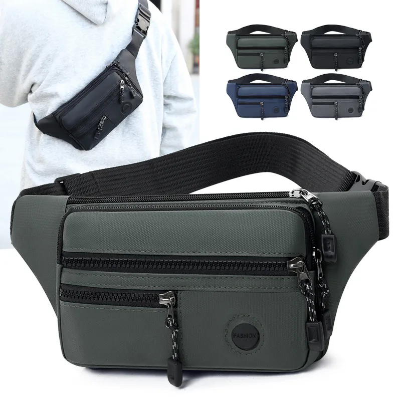 Chest Bag Waterproof Men's Waist Bag Personalized Leisure Outdoor Sports Shoulder Crossbody Fashion New Style Trendy Riding Bag