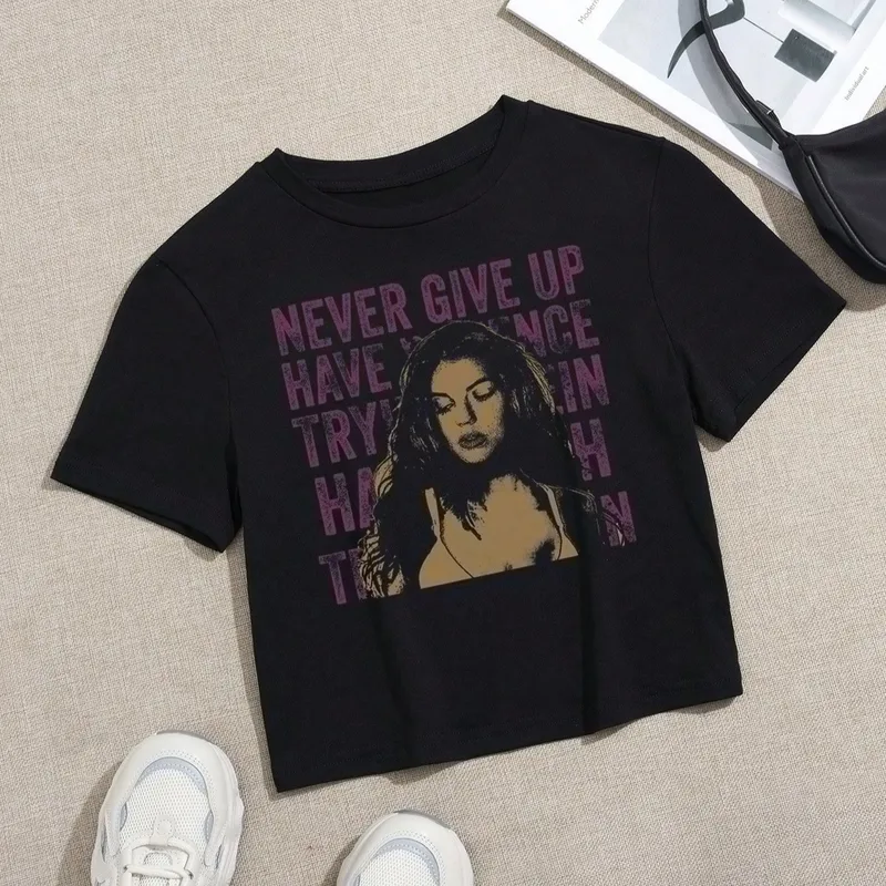 Women's T-shirt Short Sleeve T-Shirts Casual Basic Human Face Letter