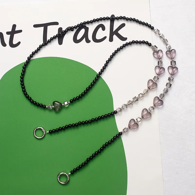 New Mobile Phone Lanyard Long Can Carry Rope Butterfly Pearl Mobile Phone Chain Can Be Slung Neck Rope Mobile Phone Lanyard