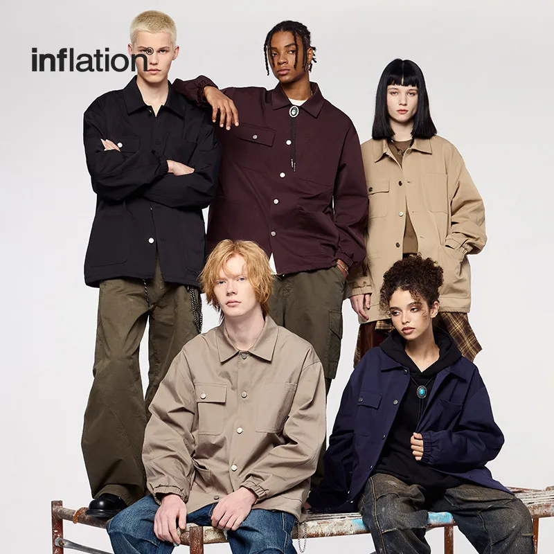 INF Men's | Stretch Lapel Detroit Workwear Jacket Jacket  Fall/Winter New Fashion Brand Wrinkle Resistant Jacket Men
