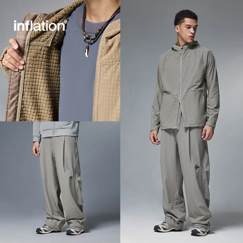 INF Men's Wear | Grid Velvet Sports Suit  Fall/Winter New Lulu Ping For Hooded Casual Suit Couple