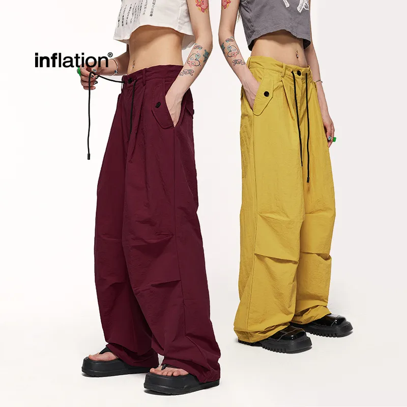 INF Men's Wear | Street Loose Fashion Brand Retro Paratrooper Pants  Fall/Winter Couple Wide Leg Casual Straight Pants