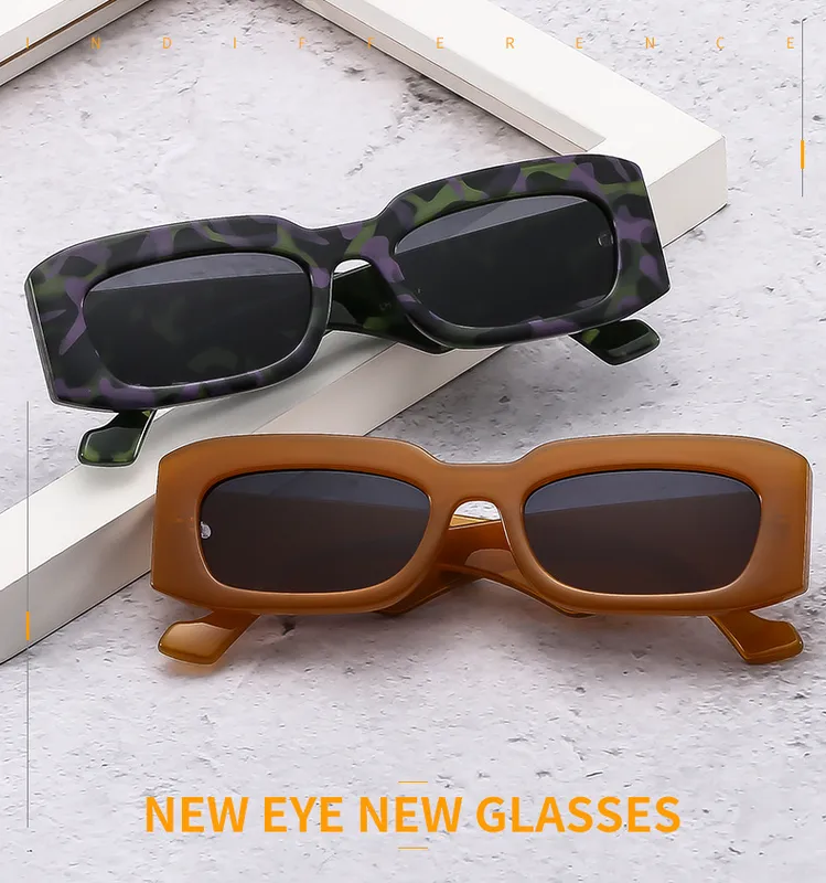New Small Frame Square Sunglasses LH140 Camouflage Color Versatile Fashion Comfortable  Glasses