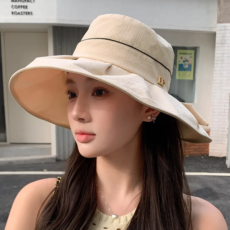 New Hat Women's Spring And Summer Big Brim Fashion All-match Fisherman Hat New Sweet Thin Breathable Sun Protection Sun Hat
