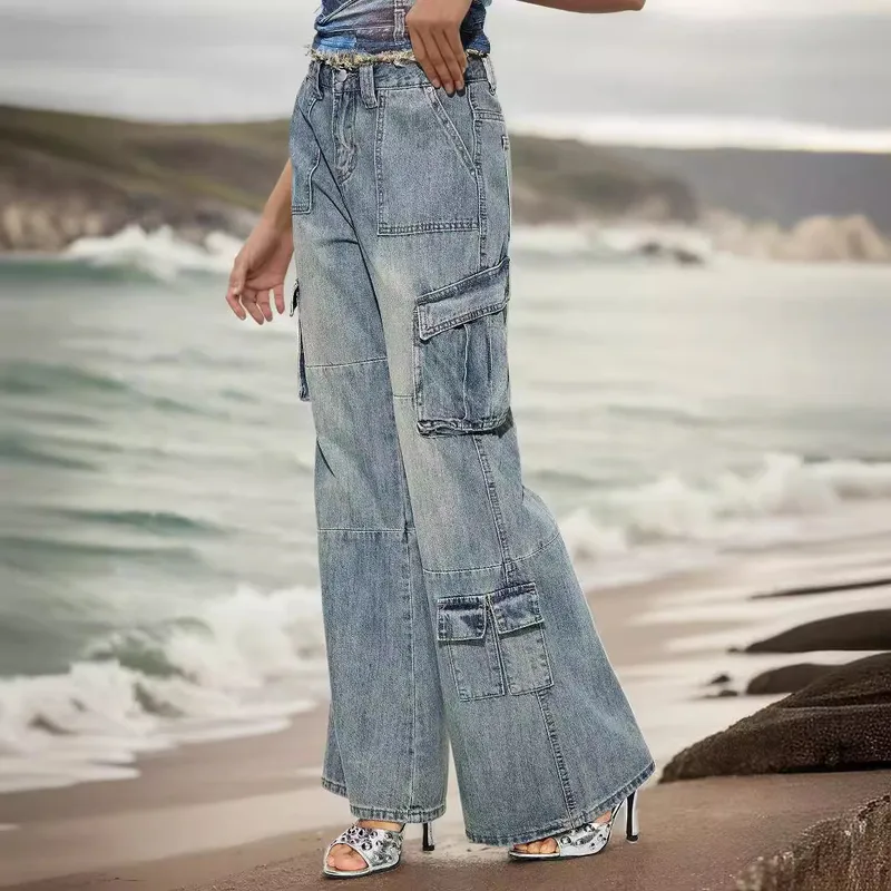 Women's Holiday Street Classic Style Streetwear Solid Color Full Length Jeans
