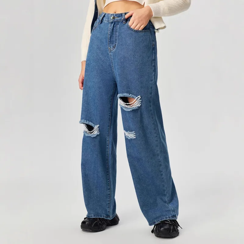 Women's Casual Daily Streetwear Solid Color Full Length Jeans