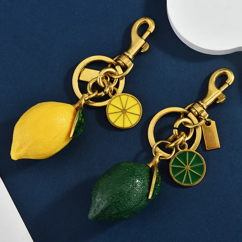 1 Piece Simple Style Classic Style Lemon Alloy Plating Bag Pendant Keychain