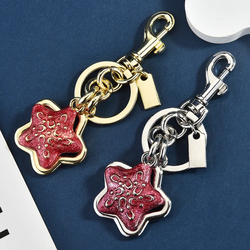 1 Piece Cute Classic Style Pentagram Alloy Plating Bag Pendant Keychain