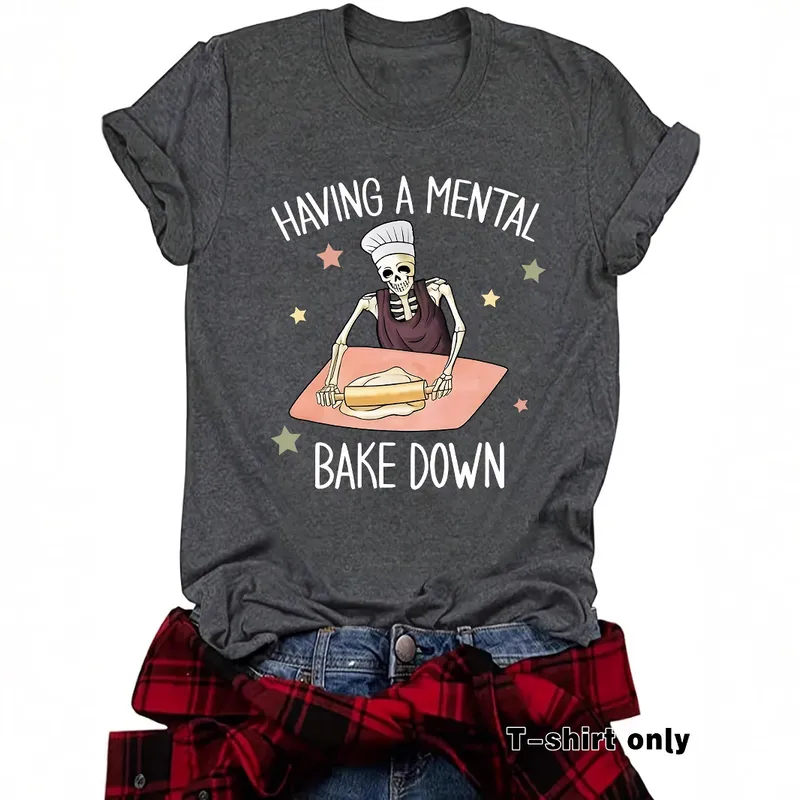 Women's T-shirt Short Sleeve T-Shirts Streetwear Skull