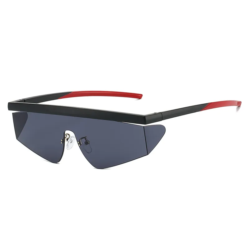 Elegant Lady Solid Color PC UV400 Protection Special-Shaped Mirror Half Frame Glasses