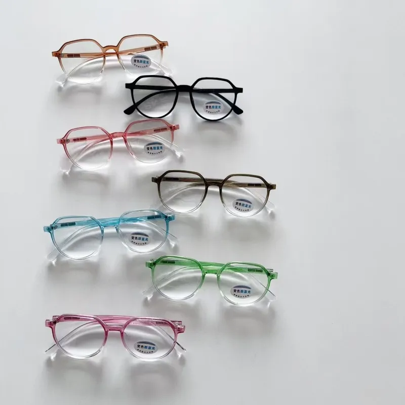 Casual Streetwear Oval Pc Resin Oval Frame Full Frame Glasses