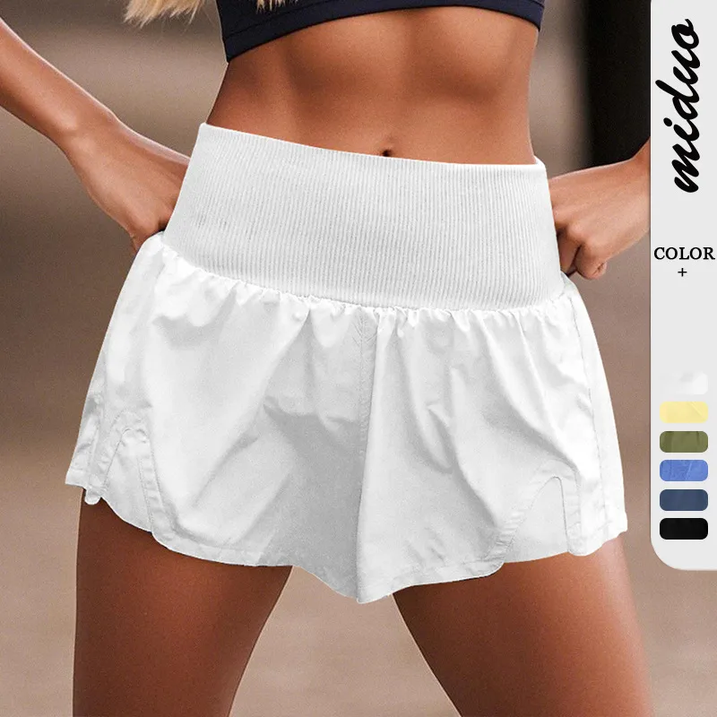 Summer Elastic Waist Sports Shorts Loose Running Breathable Casual Hot Pants New Women