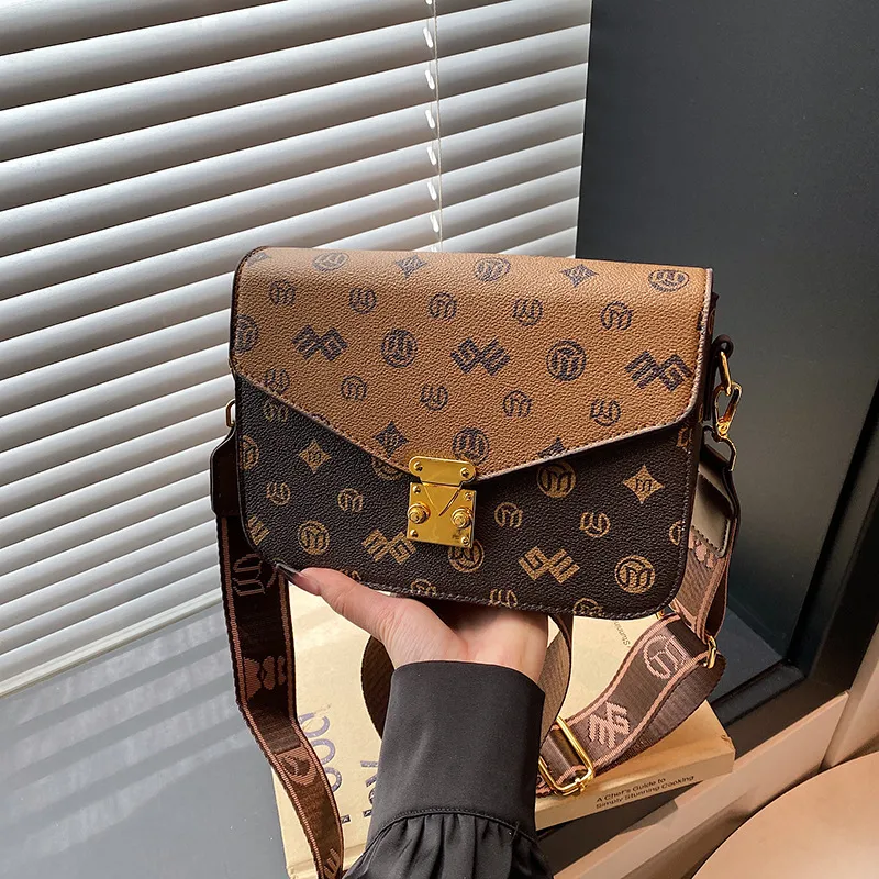 Fashionable Shoulder Bag Simple Fashion Retro Women Bag  New Personal Leisure Texture Western Style Crossbody Small Square Bag