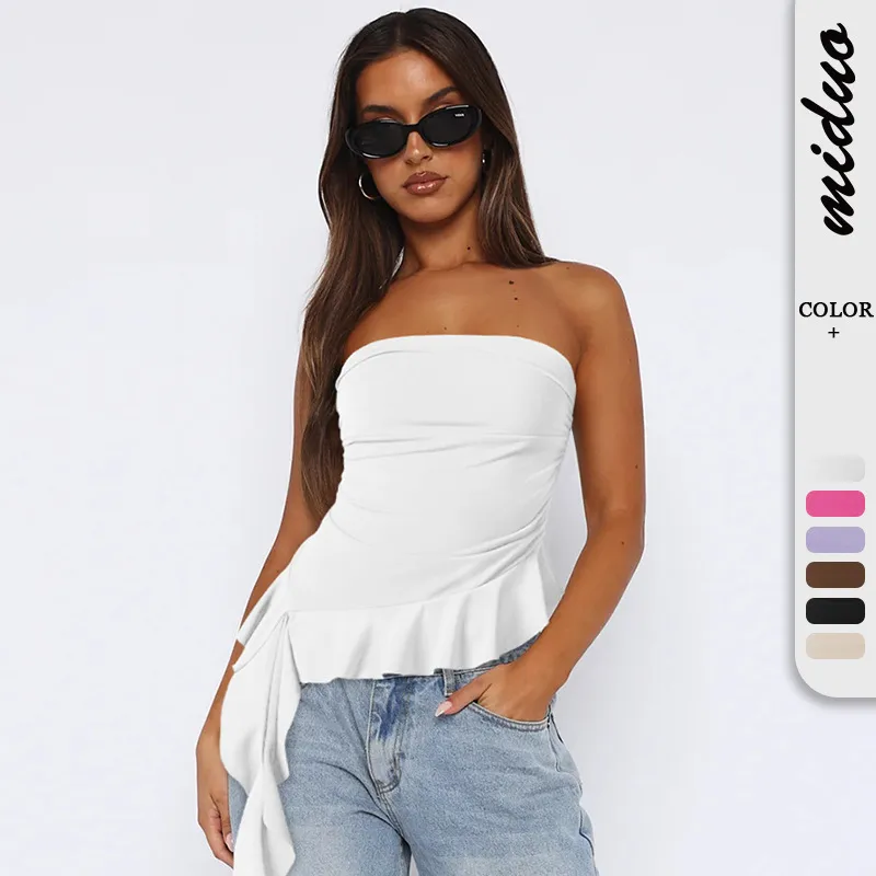 Spring And Summer  Y2g Clothes Pure Tassel Design Vest Women's High-grade Tube Top Outer Wear