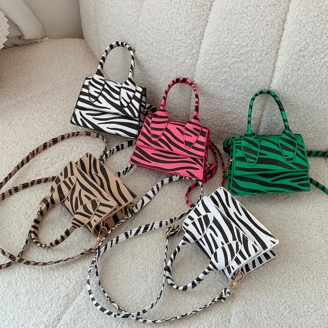 Niche Mini Crossbody Bag Female  New Fashion New Style Small Square Bag Zebra Print Textured Handbag