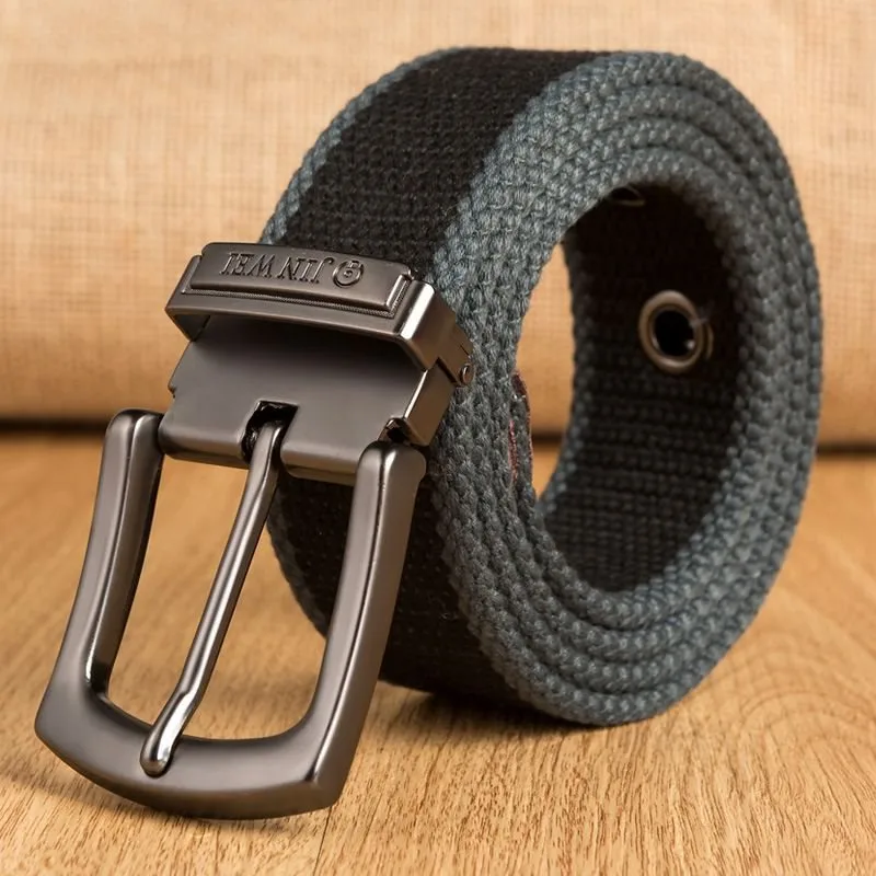 Men's Canvas Belt Men's Pin Buckle Belt New Style Casual Jeans For Youth And Students