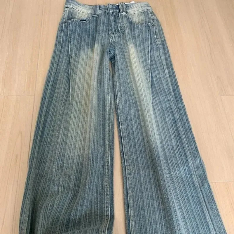 Women's Outdoor Daily Casual Simple Style Stripe Full Length Distressed Jeans