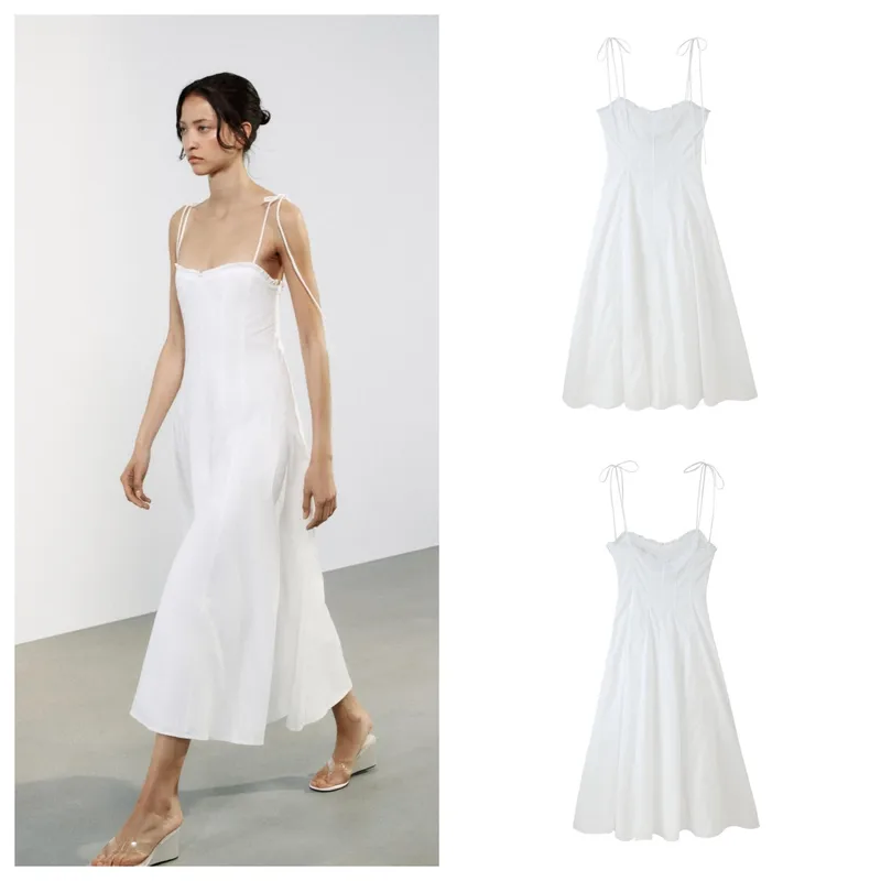 Women's Strap Dress Elegant Strap Sleeveless Solid Color Midi Dress Holiday Daily Selfie