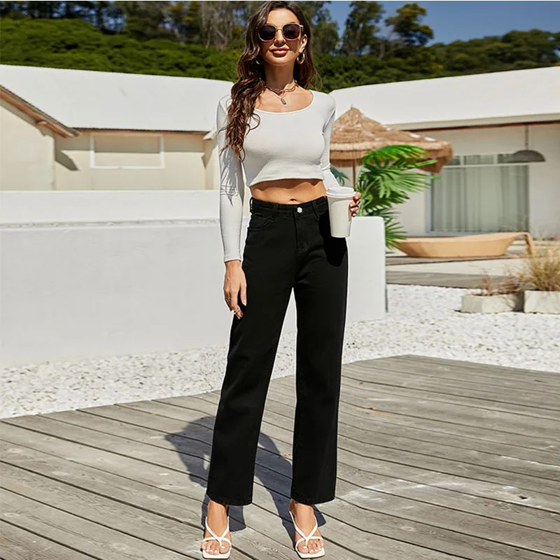 Women's Weekend Casual Solid Color Full Length Straight Pants