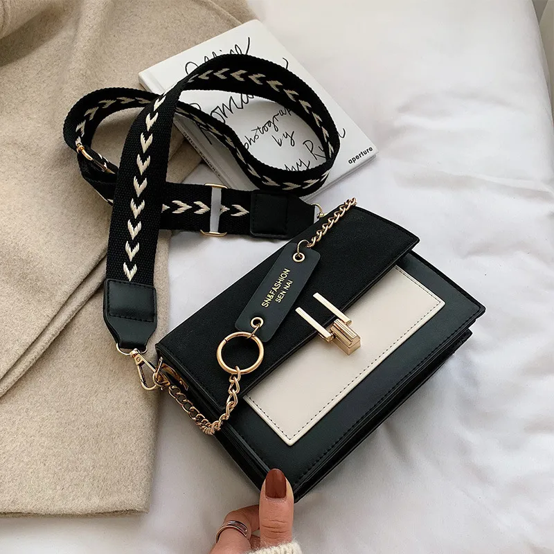 Wholesale Autumn And Winter Internet Celebrity Ins Bag For Women  New New Style Single Shoulder Crossbody Fashion Frosted Contrast Color Small Square Bag