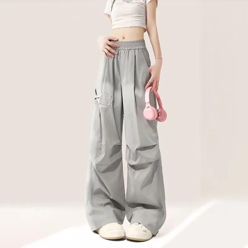Foreign Trade Trend Summer Explosion Wide Leg Pants Trend New Style Fashion All-match Slimming Casual Paratrooper Wide Leg Pants