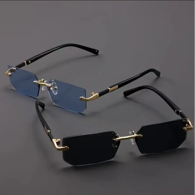 New Arrival Frameless Fashion Sunglasses  Trendy Cut-Edge Sunglasses Personalized Jelly Color Sunglasses Frameless Sunglasses