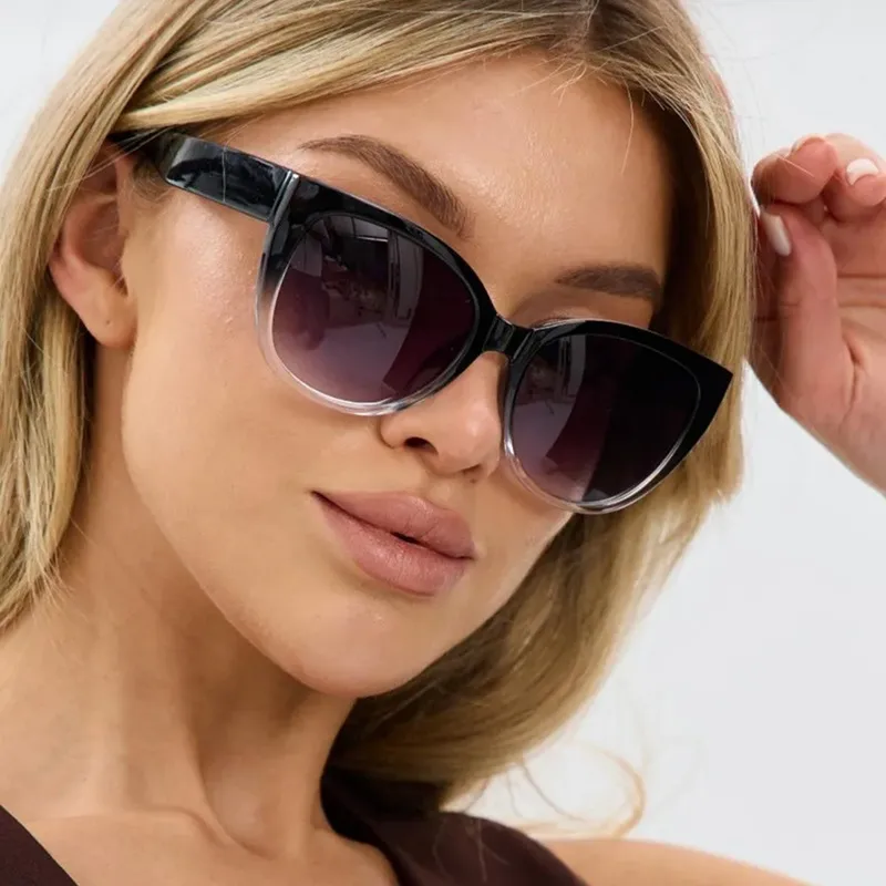 Cat's Eye Simple Sunglasses  New  Fashion Sunglasses Advanced Sunscreen Sunglasses Internet Popular Street Photoshoot
