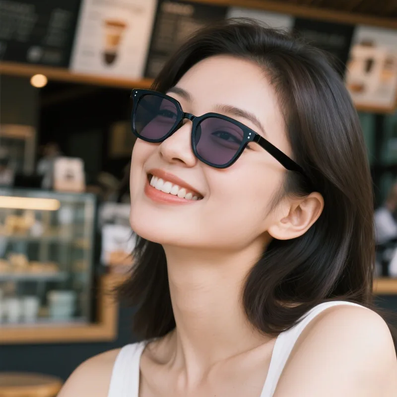 Fashion Sunglasses Men's New High-definition Anti-ultraviolet Strong Light Driving Special Sunglasses Women's Face Small Decorative Glasses