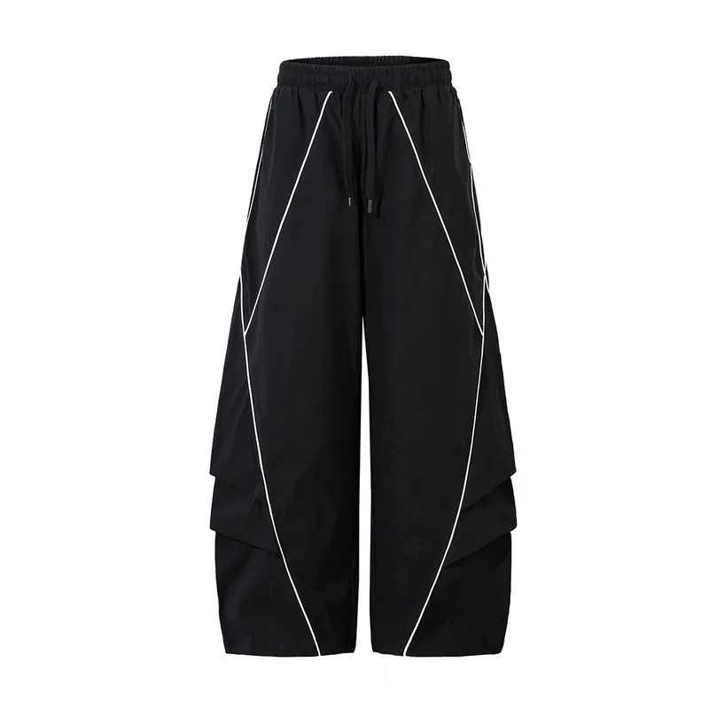 Jiayiku Men's Wear ∠ National Tide Functional Wind Machete Pants Hidden Paratroopers Tactical Inlay Design Casual Pants