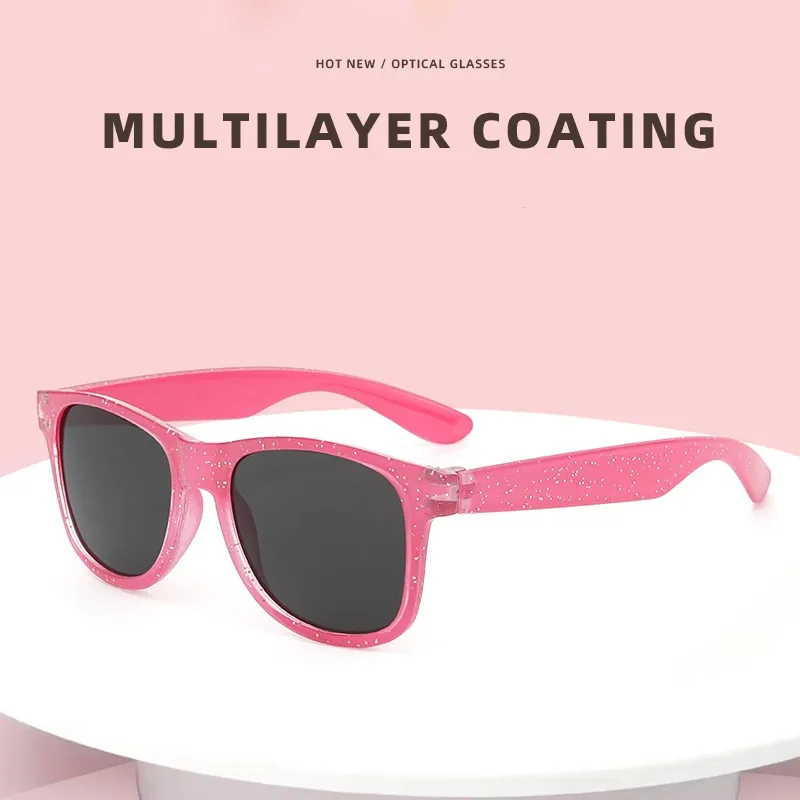 New Cartoon Colorful Printed Box Sunglasses Children's Outdoor Sunglasses Cute Baby Trendy Sunglasses