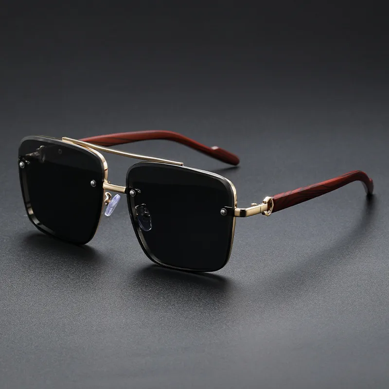 New  HD Polarized Sunglasses Men's Pilot Driving Goggles Retro Trendy Personalized Sunglasses