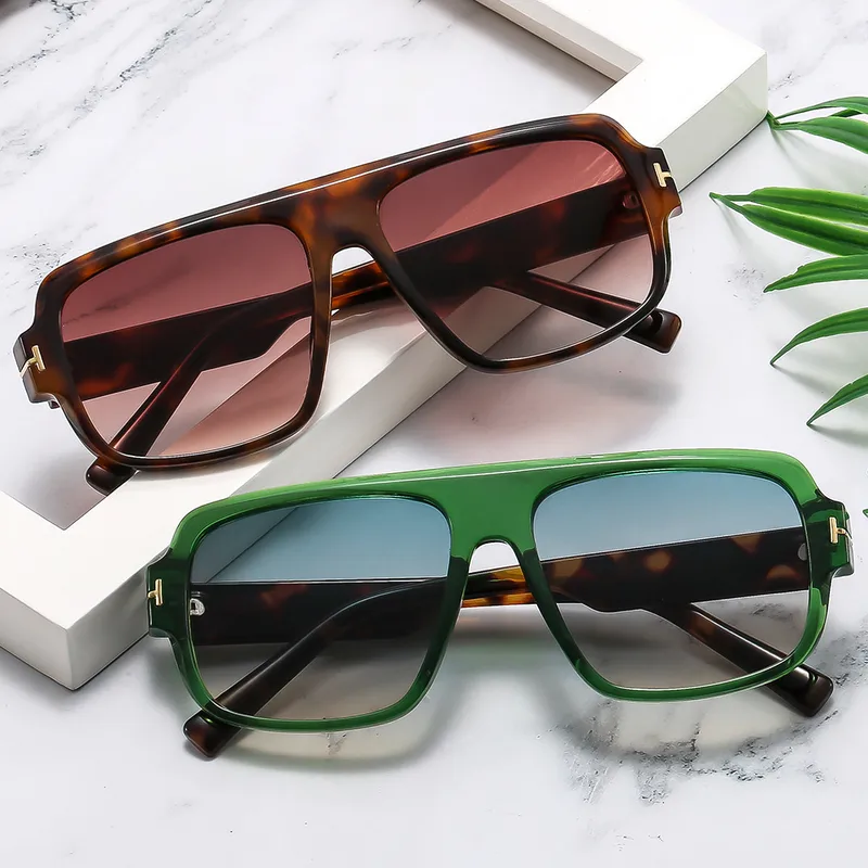 New TF Pilot Large Frame Sunglasses Men's  Fashion Toad Sunglasses Foreign Trade Fashion Wear Retro Glasses