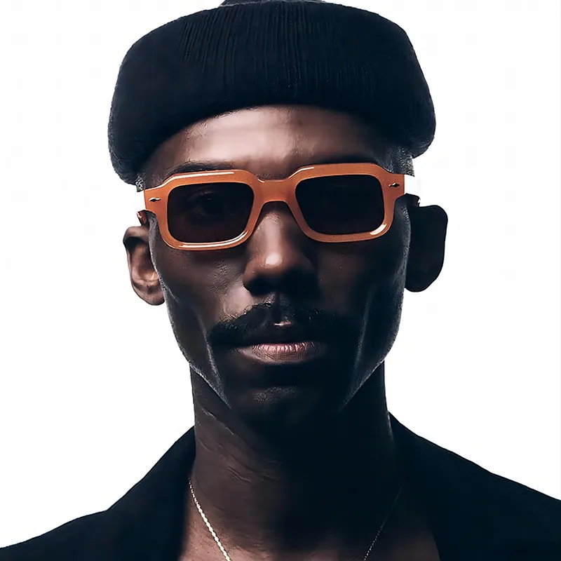 Hip-Hop Retro Streetwear Sunglasses PC UV400 Protection Square Full Frame Glasses