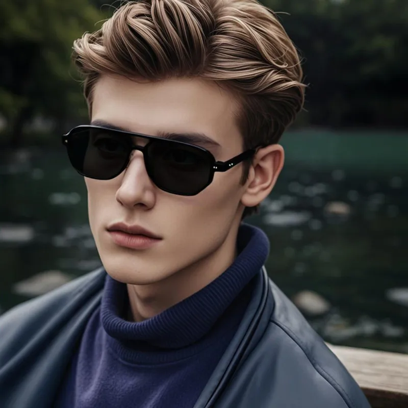 Casual Retro Simple Style Sunglasses PC UV400 Protection Polygon Avaitor Full Frame Glasses