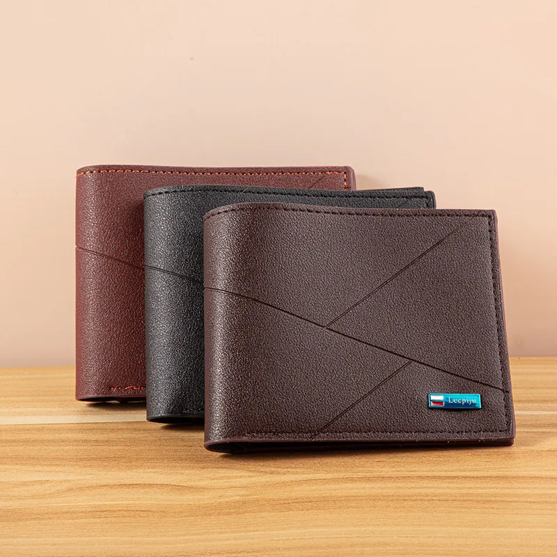 New  Wallet Men's Short Wallet Youth Fashion Wallet Large Capacity Multi-card Wallet