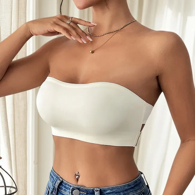 Explosions Strapless Bra Cross Side Buckle Underwear For Women