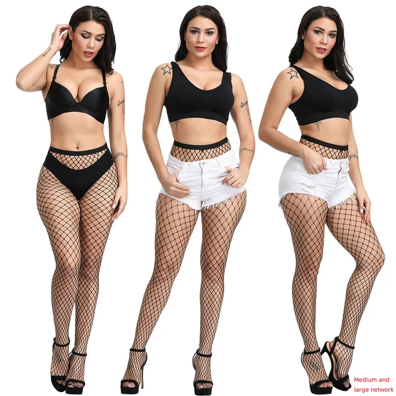 Hook Not Broken Sexy Stockings Pantyhose Bottoming Socks Non-slip White Color Net Stockings Fishnet Eye Pantyhose