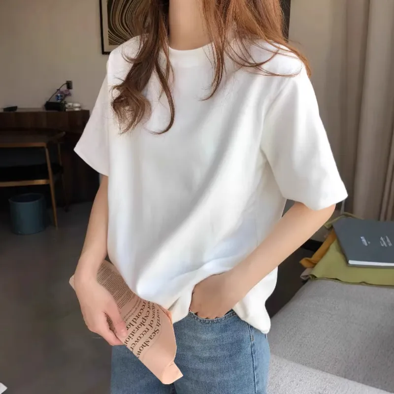 Women's T-shirt Half Sleeve T-Shirts Casual Simple Style Solid Color